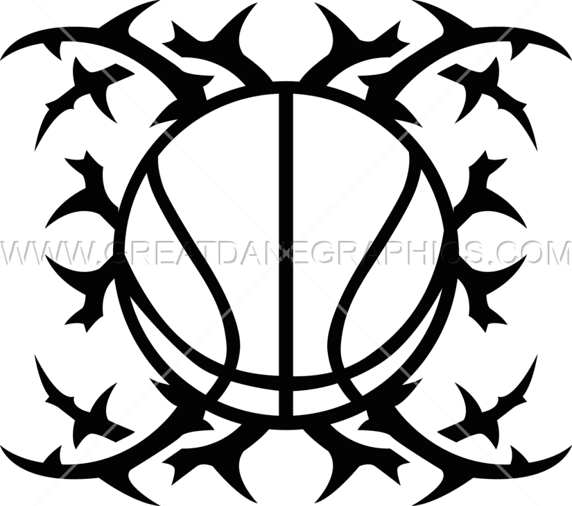 Tribal Spikes On Basketball - Emblem - Free Transparent PNG Clipart Images Download. ClipartMax.com - Transparent PNG Free Download | PNGio