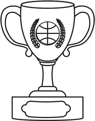Basketball Trophy - Line Art - Free Transparent PNG Clipart Images Download. ClipartMax.com - Transparent PNG Free Download | PNGio