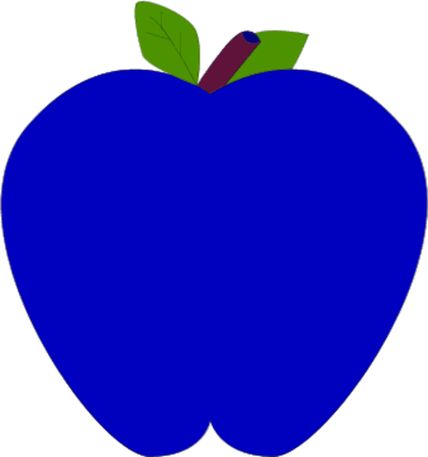 Colorful Apple Clipart - Apple Clip Art Blue - Free Transparent PNG Clipart Images Download. - Transparent PNG Free Download | PNGio