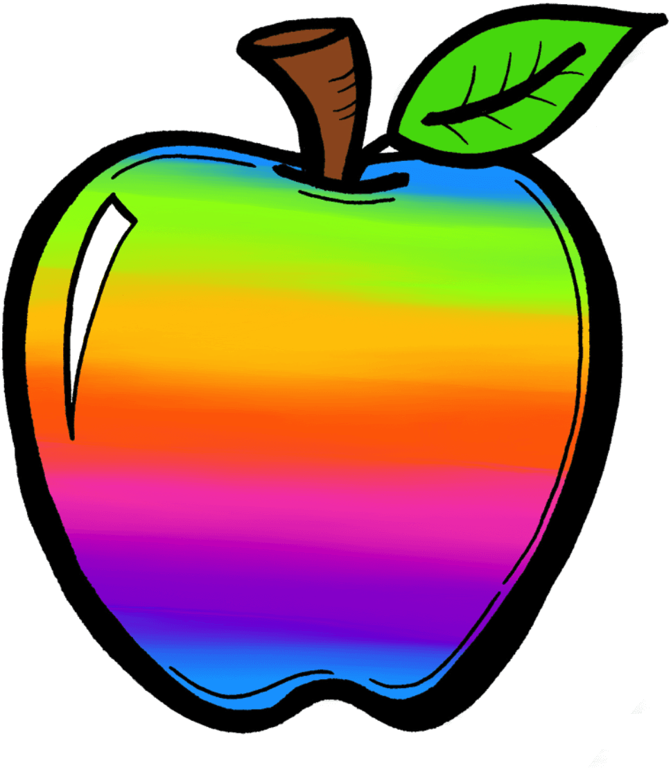 My Last Newbie Set Is A Crayon Color Doodle Set That - Rainbow Apple - Free Transparent PNG Clipart Images Download. - Transparent PNG Free Download | PNGio