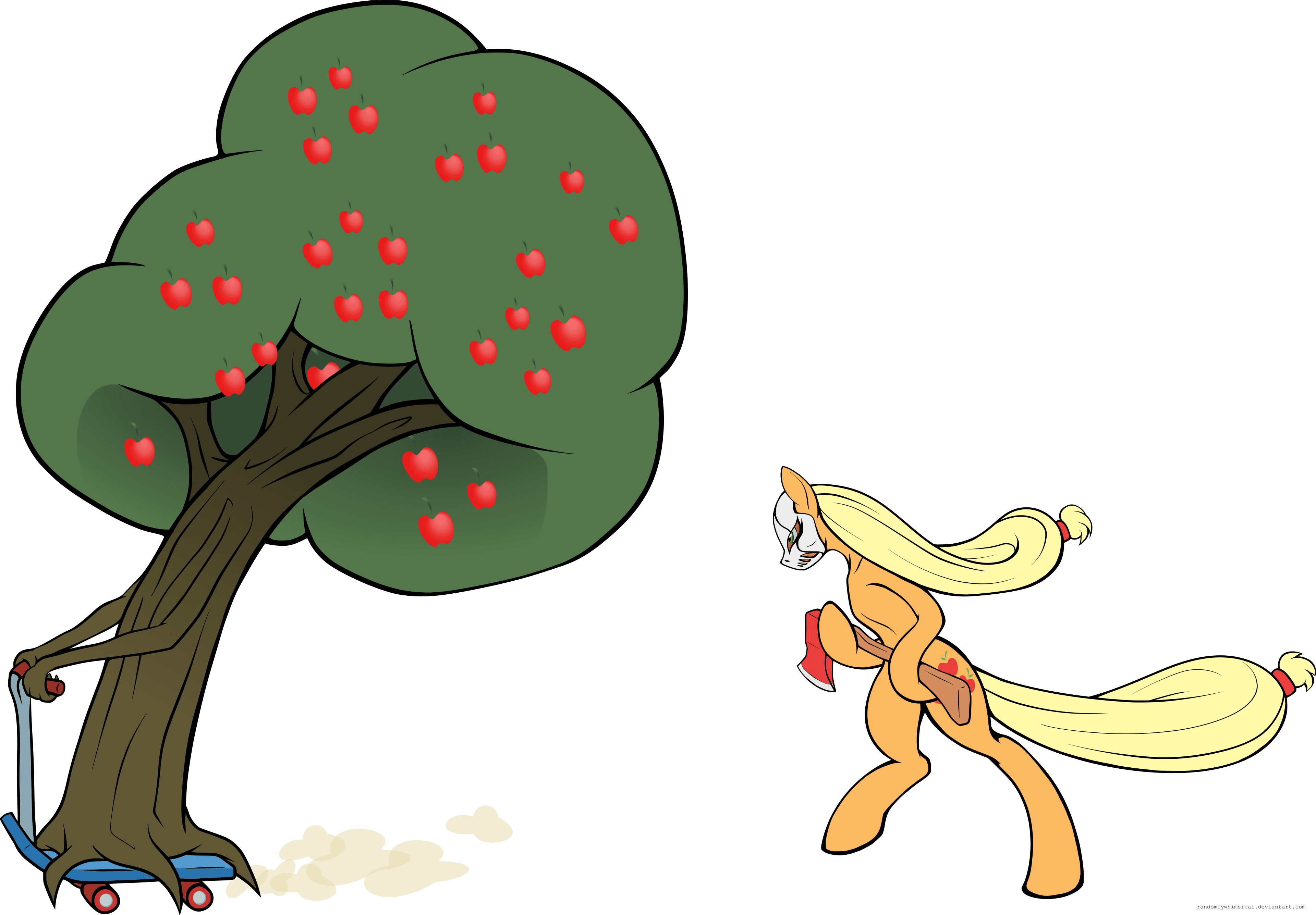 Leave No Apple Tree Unaxed By Randomlywhimsical - Mlp Apple Tree Vector - Free Transparent PNG Clipart Images Download. - Transparent PNG Free Download | PNGio