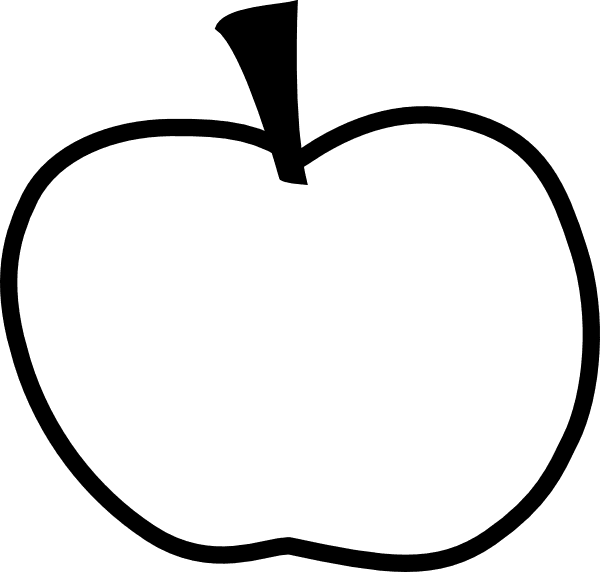 Apple Outline Clip Art At Clker Com Vector Online Clipart - Shape Of An Apple - Free Transparent PNG Clipart Images Download. - Transparent PNG Free Download | PNGio