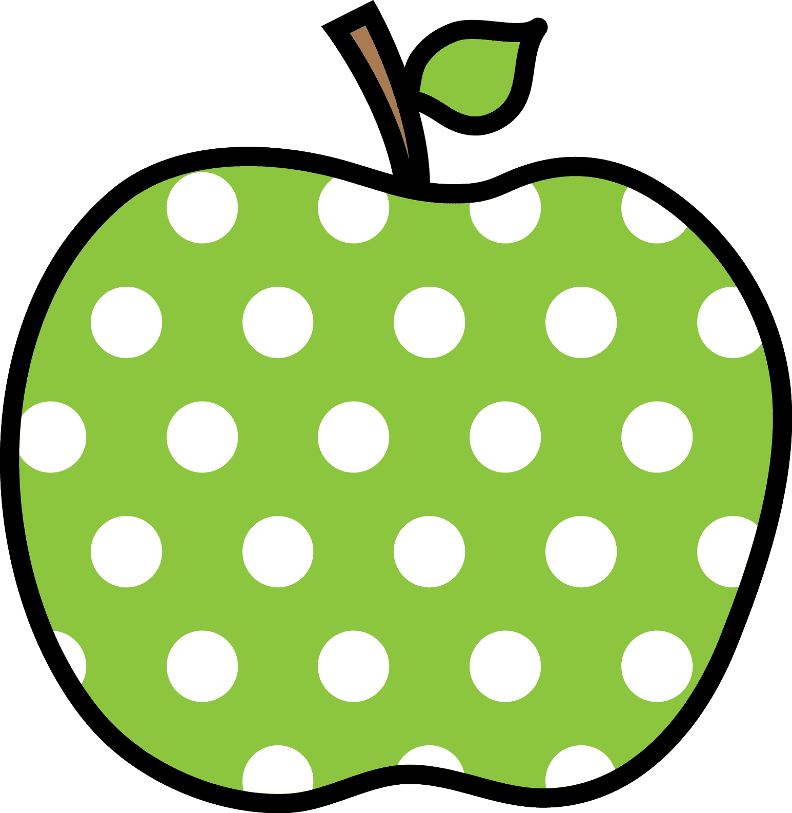 Dots Clipart Transparent Apple - Polka Dot Apple Clipart - Free Transparent PNG Clipart Images Download. - Transparent PNG Free Download | PNGio