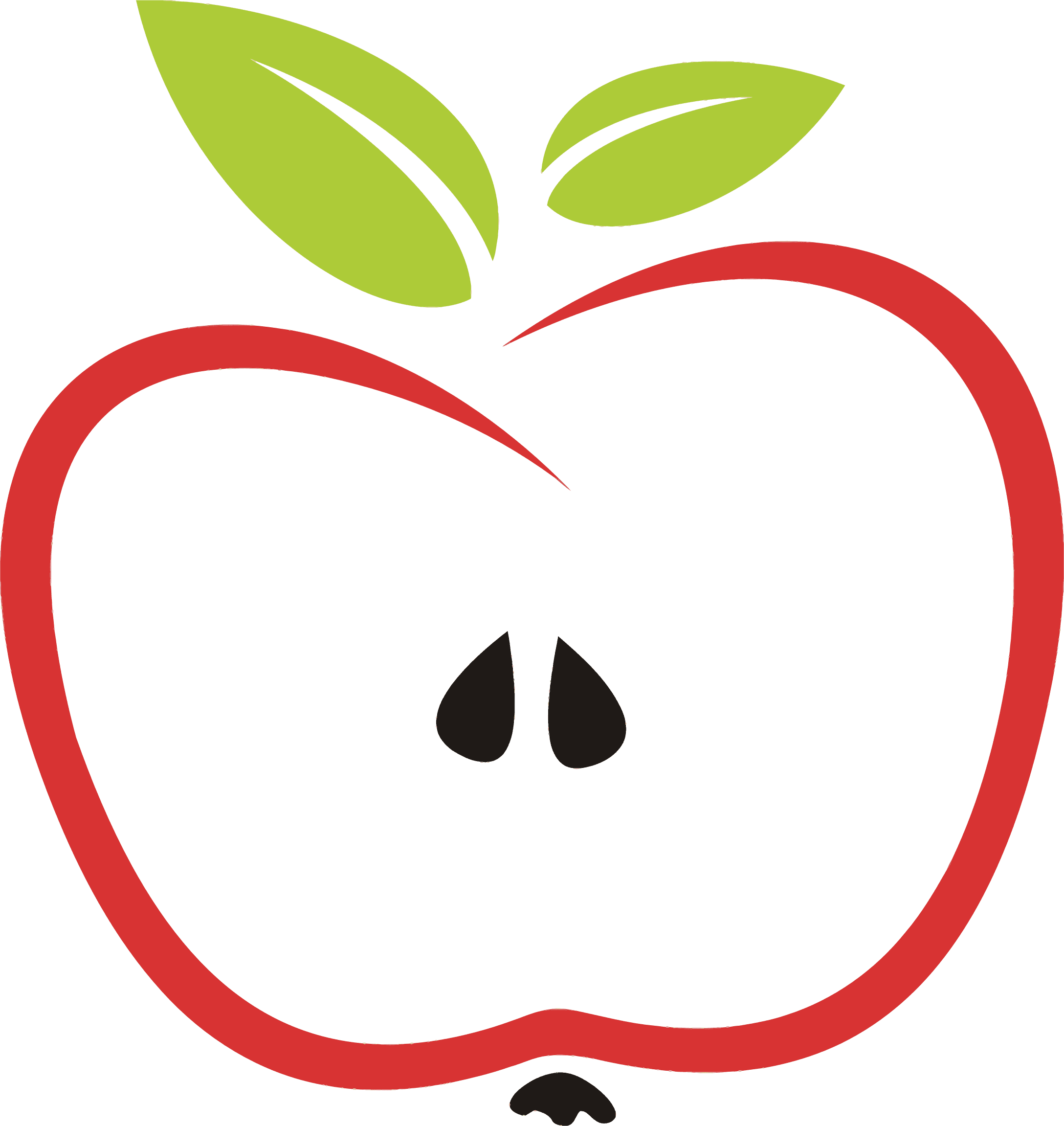 Leaf Of Apple Clipart Clip Art - Stylized Apple - Free Transparent PNG Clipart Images Download. - Transparent PNG Free Download | PNGio