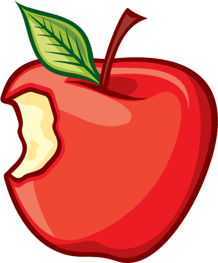 Clip Art Of A Bitten Apple Clipart Cartoon Pencil And - Apple Vector - Free Transparent PNG Clipart Images Download. - Transparent PNG Free Download | PNGio