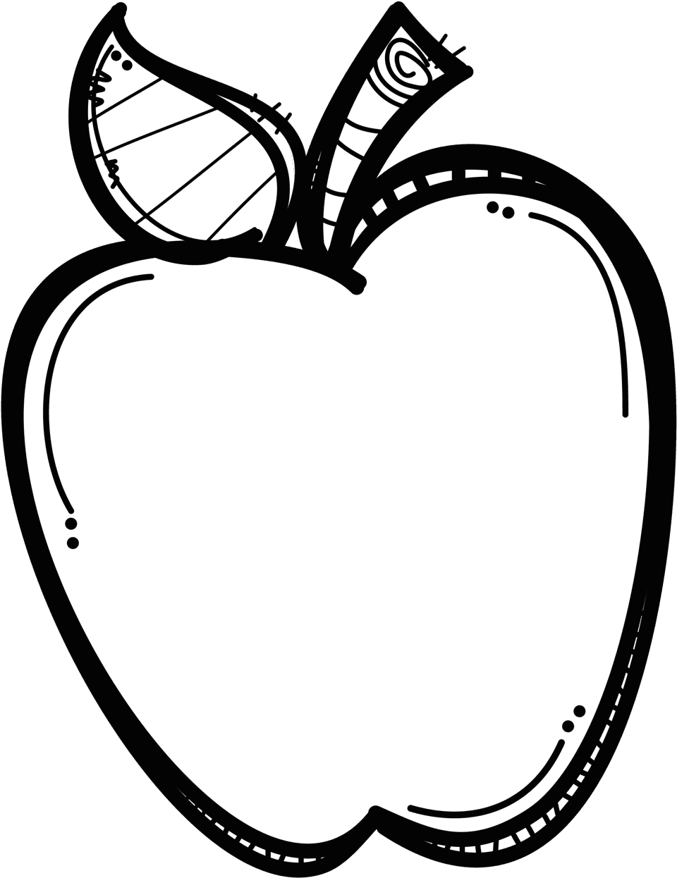 Pin By Wanna Be A Teacher On Drawing - Apple Clipart Black And White - Free Transparent PNG Clipart Images Download. - Transparent PNG Free Download | PNGio