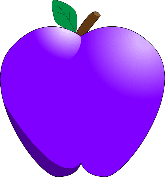 Violet Apple Clip Art - Cartoon Apple .png - Free Transparent PNG Clipart Images Download. - Transparent PNG Free Download | PNGio