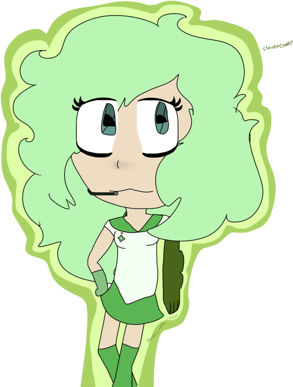 Clover Chan By Kawaii Apple Chan - Apple Chan - Free Transparent PNG Clipart Images Download. - Transparent PNG Free Download | PNGio