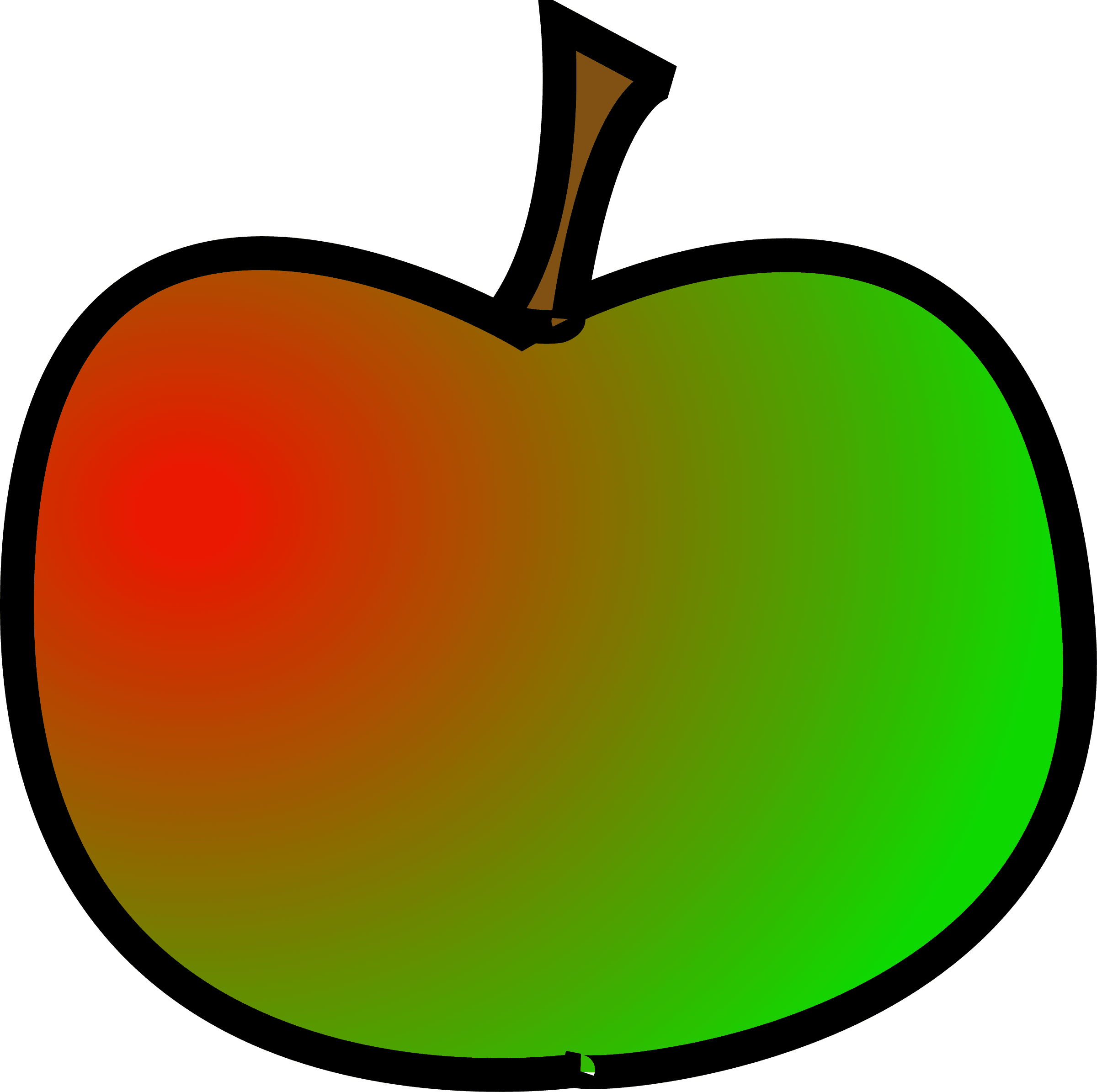 Apple By @bogranger, Simple Apple, Created In Inkscape, - Clip Art Red And Green Apple - Free Transparent PNG Clipart Images Download. - Transparent PNG Free Download | PNGio