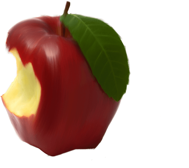 Bitten Apple Png By Moonglowlilly - Bitten Red Apple - Free Transparent PNG Clipart Images Download. - Transparent PNG Free Download | PNGio