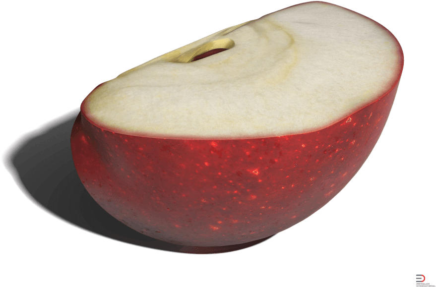 1 Red Apple Slice Royalty-free 3d Model - Apple Slice Png - Free Transparent PNG Clipart Images Download. - Transparent PNG Free Download | PNGio