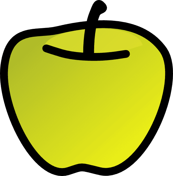 Green Apple 2 Clip Art At Clker - Draw A Green Apple - Free Transparent PNG Clipart Images Download. - Transparent PNG Free Download | PNGio