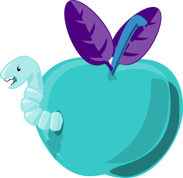 Silhouette Worm Cliparts - Transparent Background Of Cartoon Apple - Free Transparent PNG Clipart Images Download. - Transparent PNG Free Download | PNGio