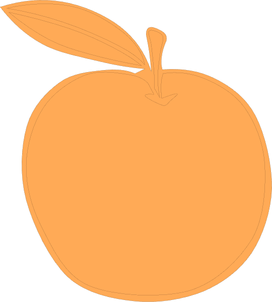 Apple Clip Art At Clker - Orange Apple Clipart - Free Transparent PNG Clipart Images Download. - Transparent PNG Free Download | PNGio