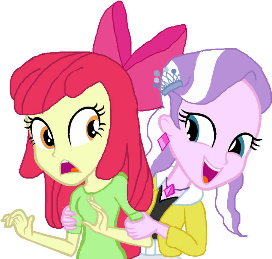 Hello Applebloom -diamond Tiara By Ktd1993 - Apple Bloom And Diamond Tiara - Free Transparent PNG Clipart Images Download. - Transparent PNG Free Download | PNGio