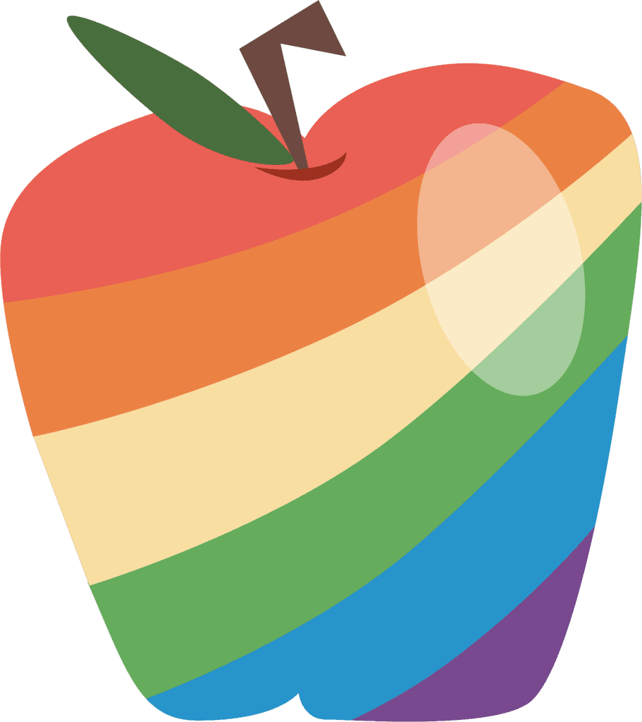 Atnezau, Food, No Pony, Resource, Safe, Simple Background, - Rainbow Apple Cutie Mark - Free Transparent PNG Clipart Images Download. - Transparent PNG Free Download | PNGio