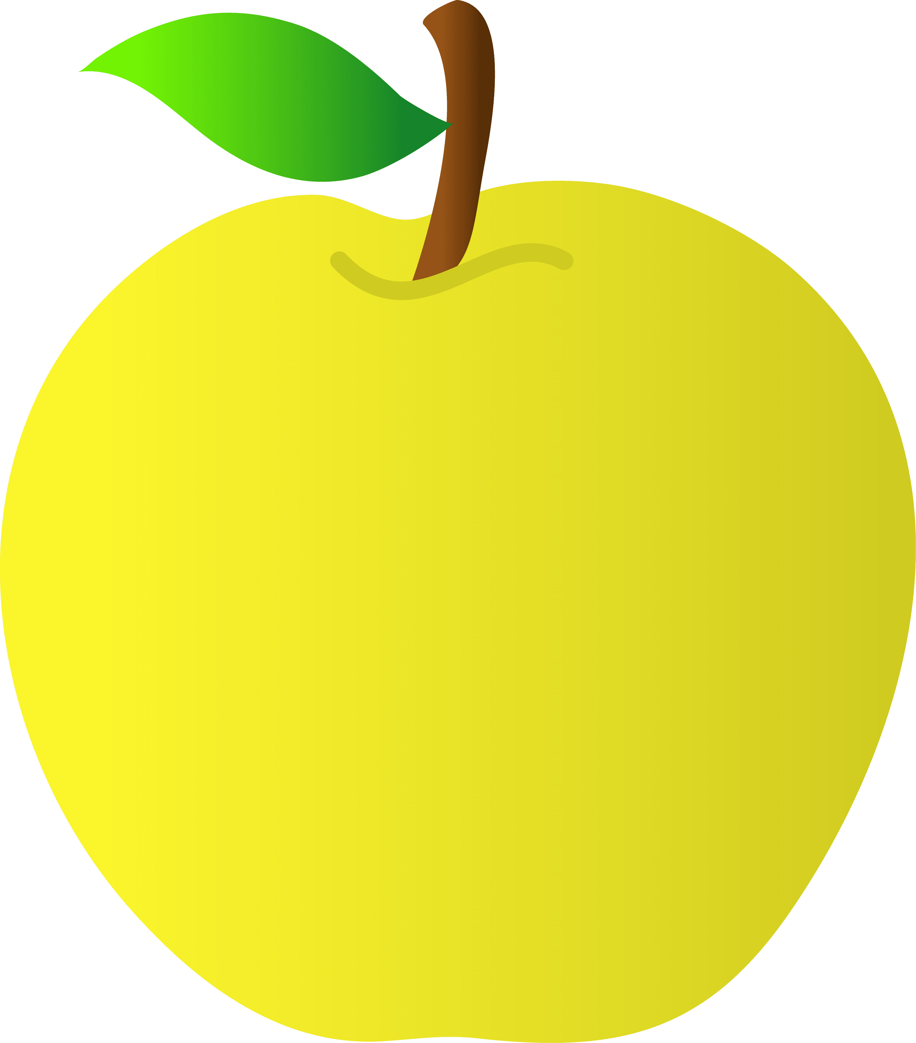Yellow Apple Vector Art - Yellow Apple - Free Transparent PNG Clipart Images Download. - Transparent PNG Free Download | PNGio