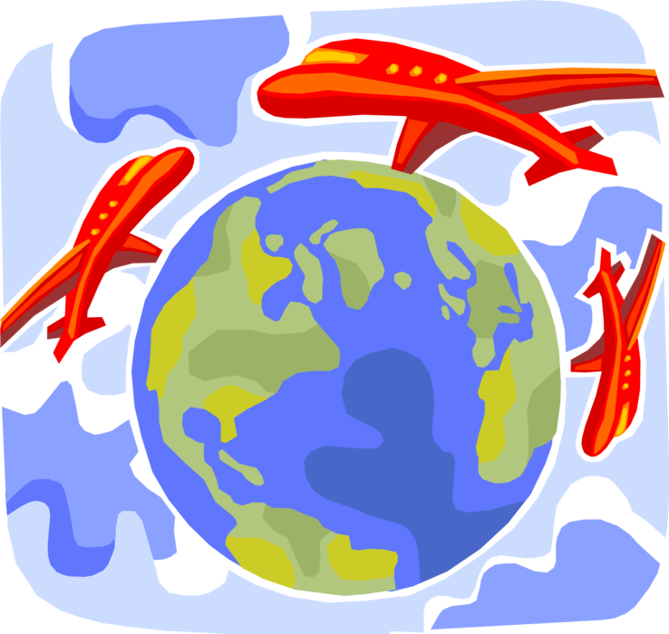 Vector Illustration Of Commercial Passenger Jet Aircraft - Earth Transparent PNG - 738x700 - Free Download on - Airplane Transparent PNG Free Download