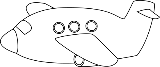 Black And White Airplane - Airplane Clipart Black And White Cute - Free Transparent PNG Clipart Images Download. - Airplane Transparent PNG Free Download