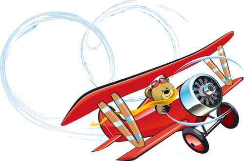 Мишка На Самолете - Airplane - Free Transparent PNG Clipart Images Download. - Airplane Transparent PNG Free Download
