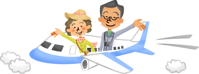Senior Couple Traveling By Airplane - Women Traveler Cartoon Png - Free Transparent PNG Clipart Images Download. - Airplane Transparent PNG Free Download