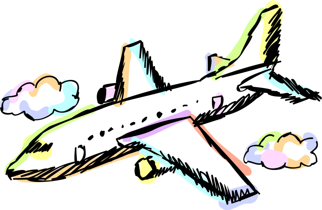 Vector Illustration Of Commercial Airline Passenger - Vector Illustration Of Commercial Airline Passenger - Free Transparent PNG Clipart Images Download. - Airplane Transparent PNG Free Download