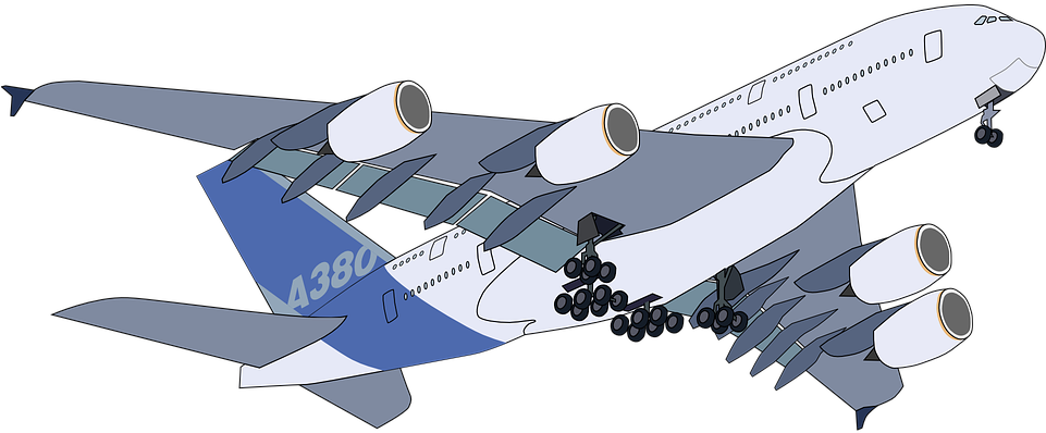 Pictures Of Cartoon Airplanes 18, Buy Clip Art - Vector A380 - Free Transparent PNG Clipart Images Download. - Airplane Transparent PNG Free Download
