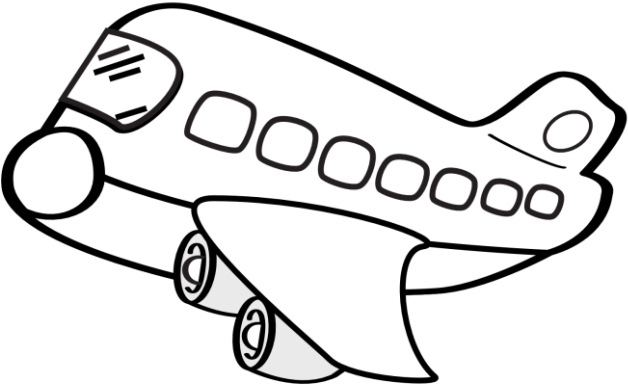 Pin Plane Clipart Black And White - Airplane Cartoon No Background - Free Transparent PNG Clipart Images Download. - Airplane Transparent PNG Free Download