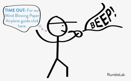 Stick Figure With Whistle, HD Png Download - Airplane Transparent PNG Free Download