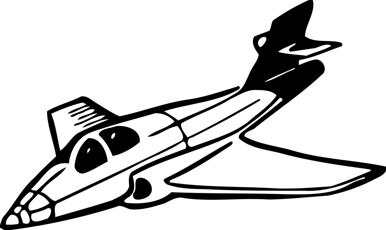 Airplane Aircraft Fighter Drawing Banner Free Library - Black And White Clip Art Jet - Free Transparent PNG Clipart Images Download. - Airplane Transparent PNG Free Download