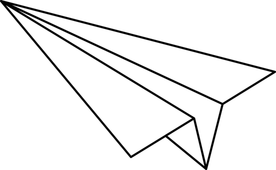 The Paper Airplane The Paper Airplane Paper Plane Computer - Paper Airplane Clipart Black And White - Free Transparent PNG Clipart Images Download. - Airplane Transparent PNG Free Download