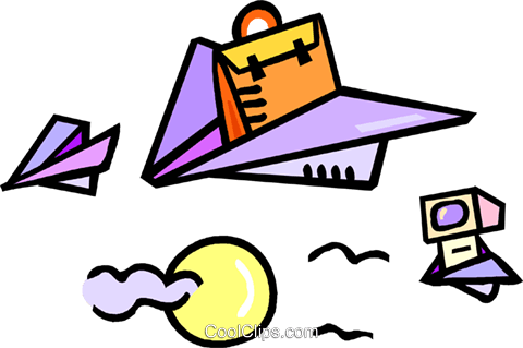 Paper Airplane With Briefcase Royalty Free Vector Clip - Paper Airplane With Briefcase Royalty Free Vector Clip - Free Transparent PNG Clipart Images Download. - Airplane Transparent PNG Free Download