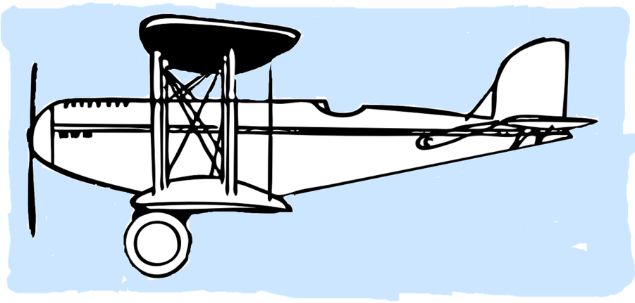 Old School Airplane Clipart Airplane Aircraft Clip - Plane Outline - Free Transparent PNG Clipart Images Download. - Airplane Transparent PNG Free Download