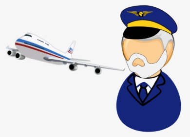 Airplane Pilot Clip Art, HD Png Download - Airplane Transparent PNG Free Download