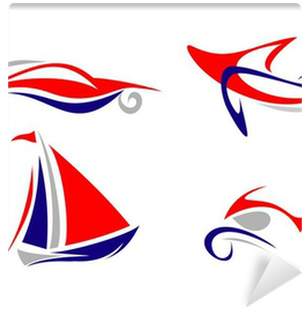 Airplane, Yacht, Car, Motorcycle - Barco Azul Y Rojo - Free Transparent PNG Clipart Images Download. - Airplane Transparent PNG Free Download