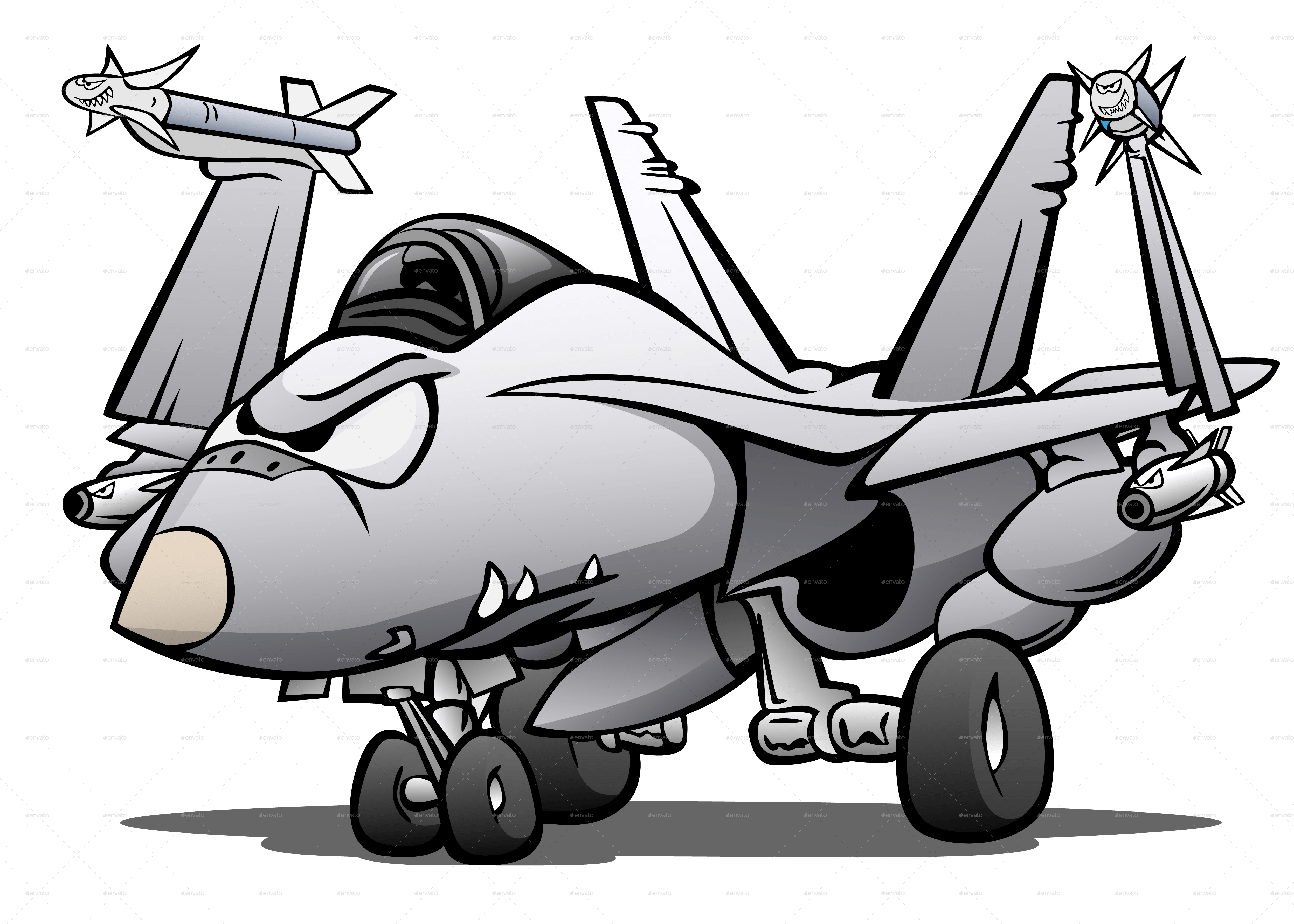Military Naval Fighter Jet Airplane Cartoon By Jeffhobrath - Cartoon Fighter Jets - Free Transparent PNG Clipart Images Download. - Airplane Transparent PNG Free Download