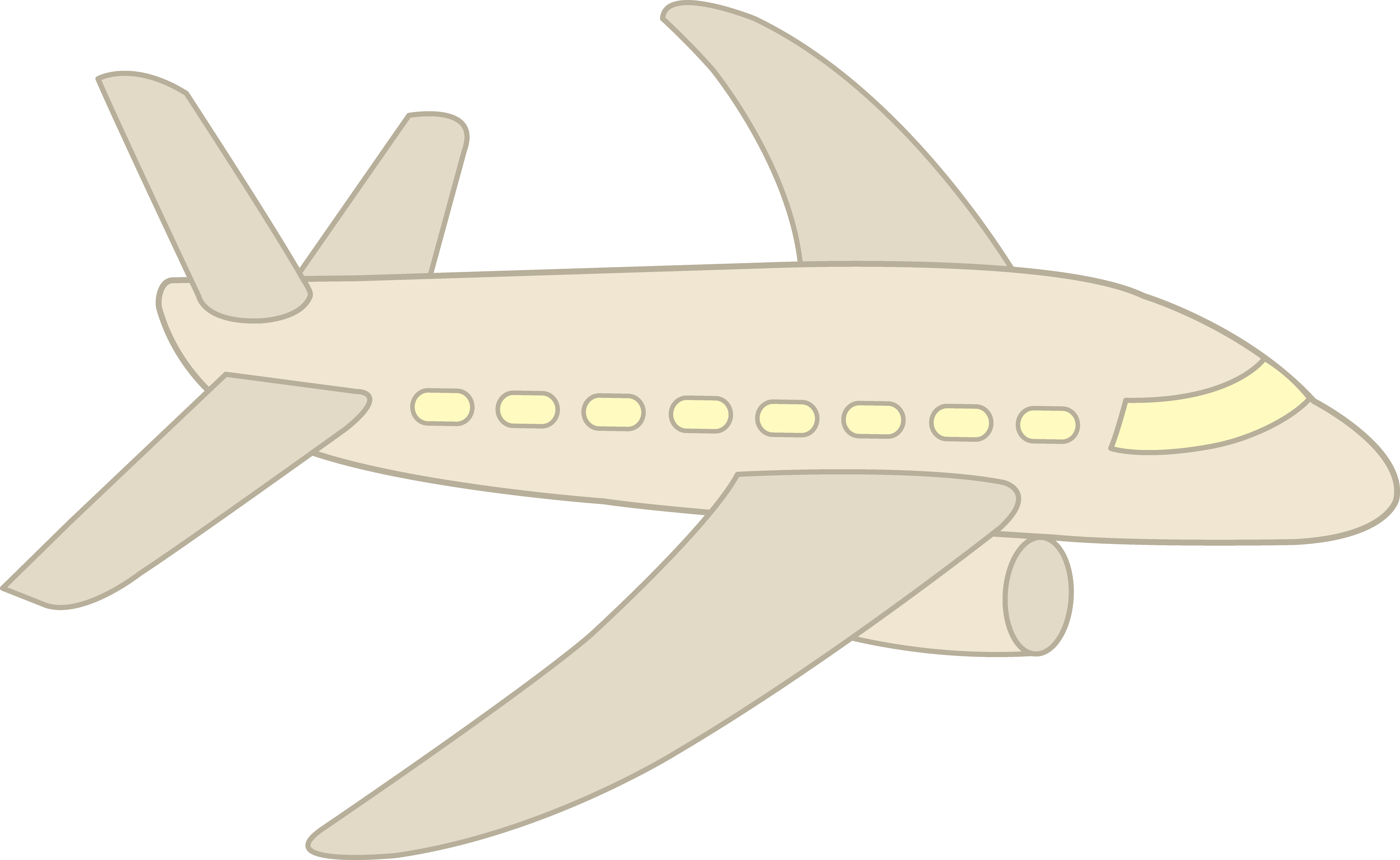 Clipart White Airplane Simple Free Clip - Clipart White Airplane Simple Free Clip - Free Transparent PNG Clipart Images Download. - Airplane Transparent PNG Free Download