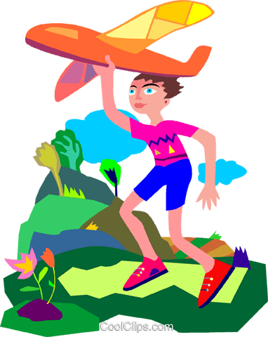 Flying Toy Airplane Royalty Free Vector Clip Art Illustration - Cartoon - Free Transparent PNG Clipart Images Download. - Airplane Transparent PNG Free Download
