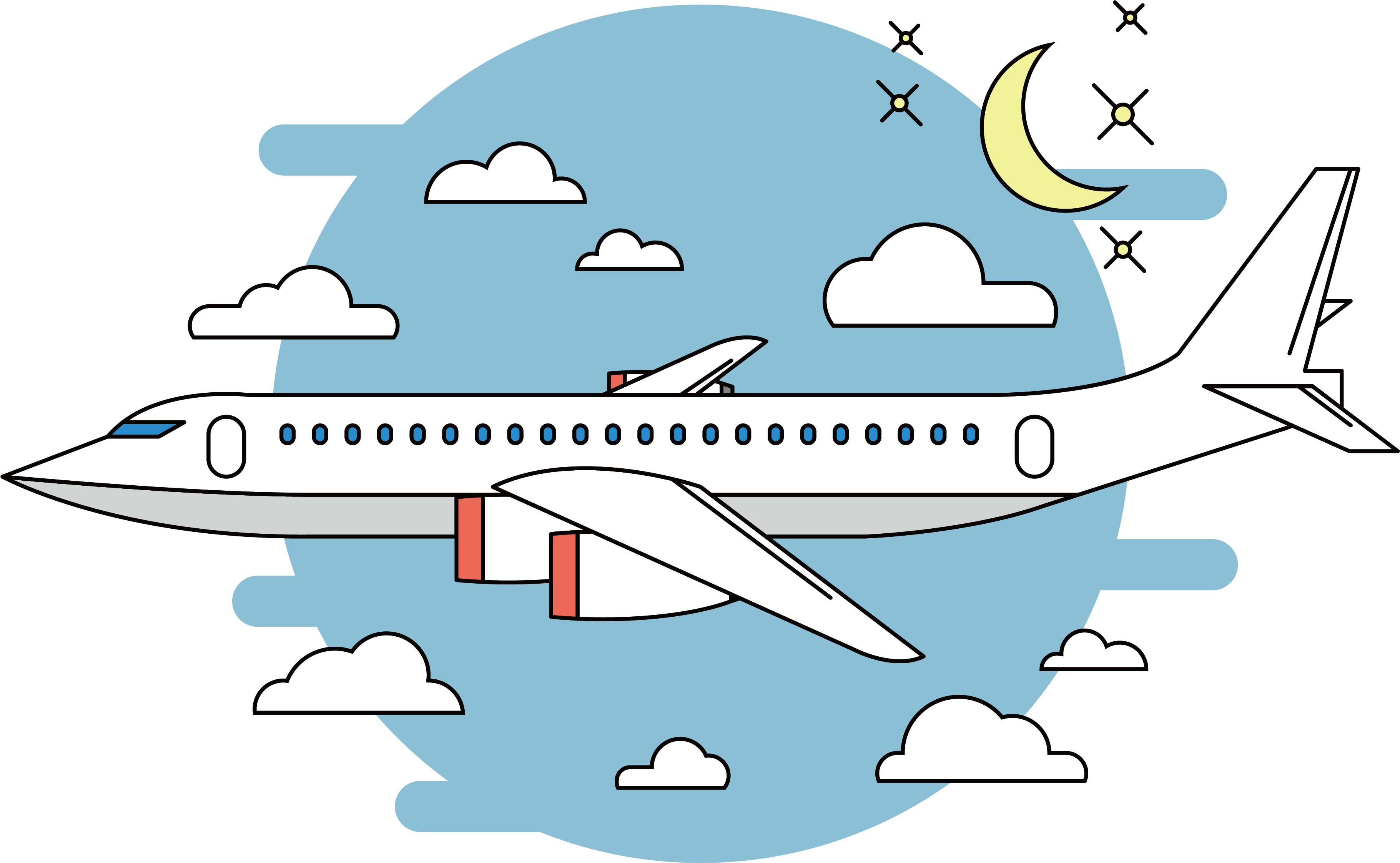 Night Sky Clipart Transparent - Airplane Cartoon Png Transparent PNG - 3898x2725 - Free Download on - Airplane Transparent PNG Free Download
