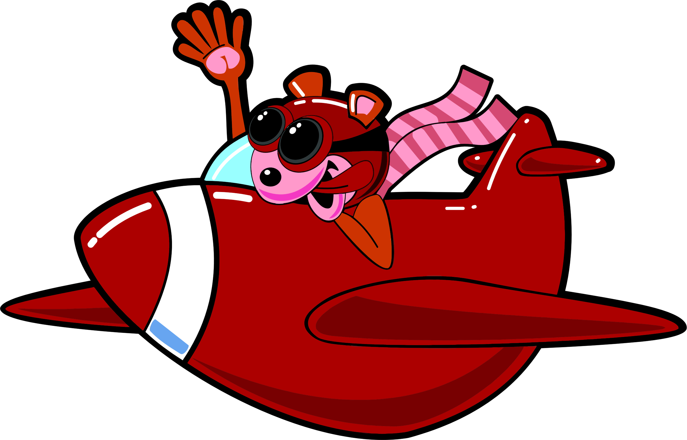 Cartoon Animal In Airplane - Airplane Cartoon - Free Transparent PNG Clipart Images Download. - Airplane Transparent PNG Free Download