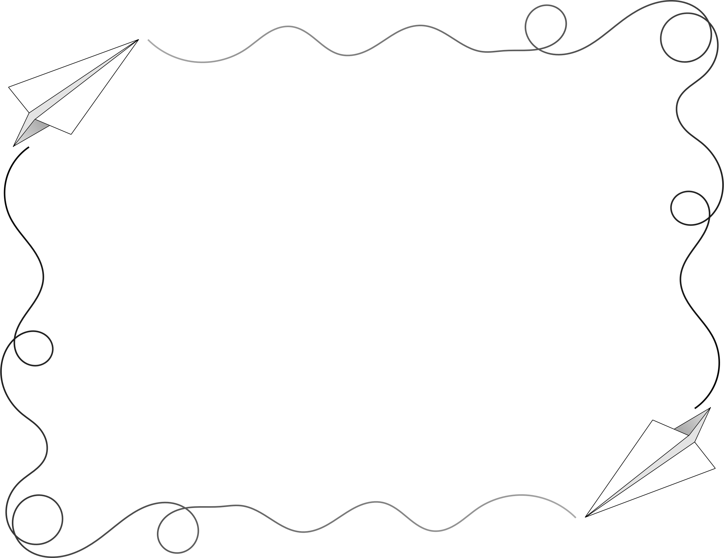 Paper Airplane Border By @arvin61r58, Paper Airplane - Line Art - Free Transparent PNG Clipart Images Download. - Airplane Transparent PNG Free Download