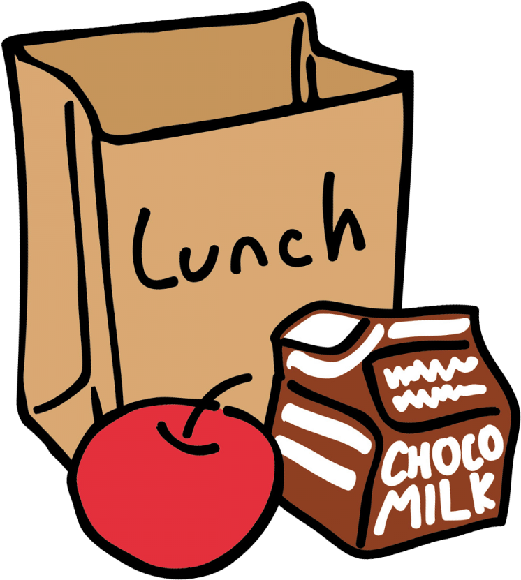 Drawing Of Lunch Bag With An Apple And Chocolate Milk - Lunch Box Clip Art - Free Transparent PNG Clipart Images Download. - Apple Transparent PNG Free Download