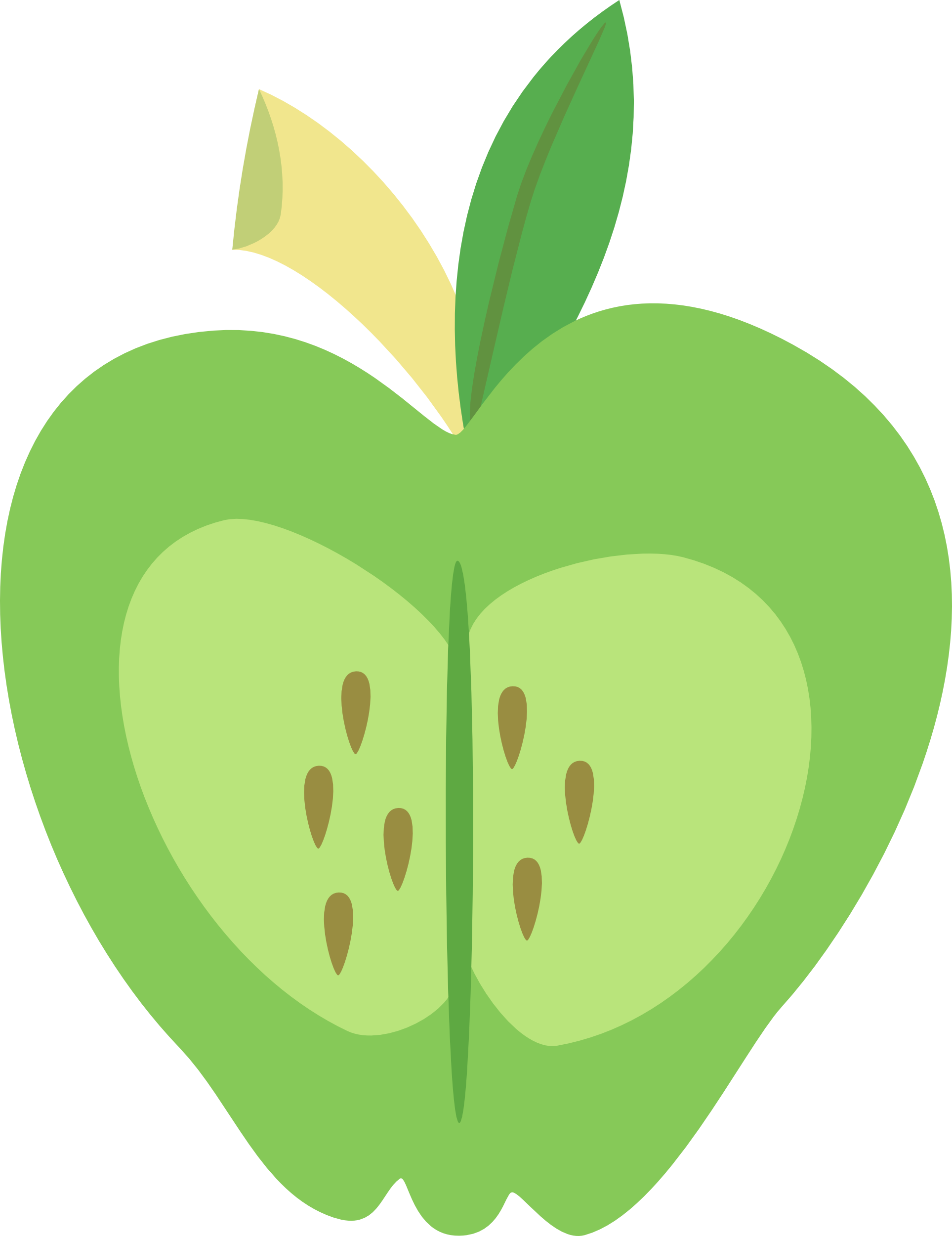Big Macintosh's Cutie Mark By The Smiling Pony - My Little Pony Green Apple Cutie Mark - Free Transparent PNG Clipart Images Download. - Apple Transparent PNG Free Download
