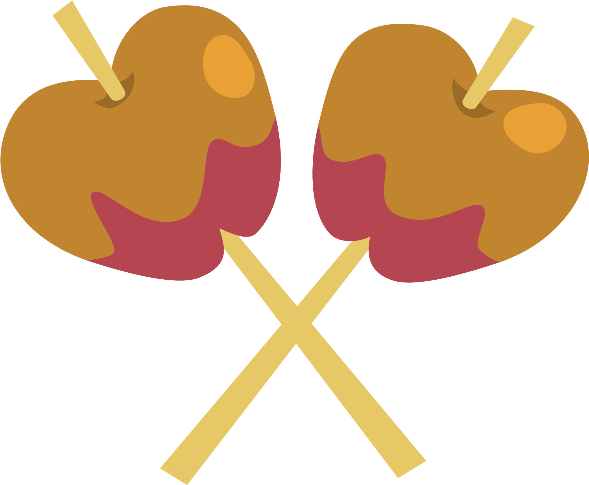 Thatguy1945 111 18 Crossed Candy Apples By The Smiling - My Little Pony Cutie Mark Candy - Free Transparent PNG Clipart Images Download. - Apple Transparent PNG Free Download