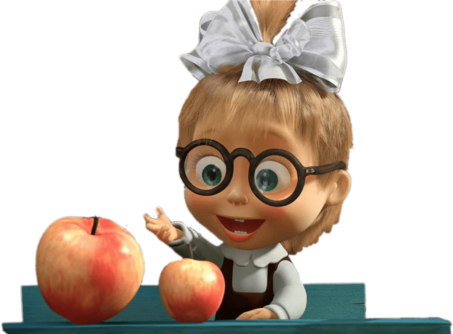 Baby Masha And Two Apples Png - Masha Cartoon Beauty Full Transparent PNG - 2048x1152 - Free Download on - Apple Transparent PNG Free Download