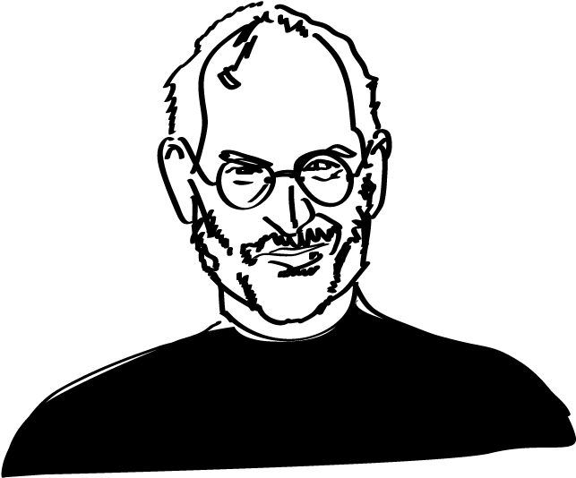Steve Jobs Coloring Page - Steve Jobs Line Drawing Transparent PNG - 715x559 - Free Download on - Apple Transparent PNG Free Download