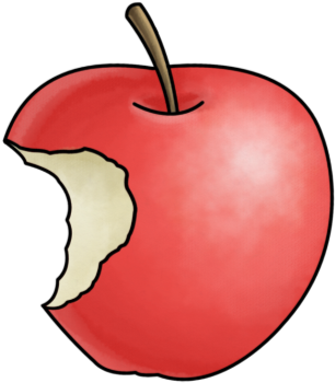 Clip Art Of A Bitten Apple Smart Exchange Usa - Cartoon Apple With Bite - Free Transparent PNG Clipart Images Download. - Apple Transparent PNG Free Download