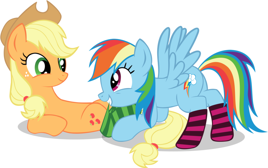 My Little Pony Applejack And Rainbow Dash Kiss - Apple Jack And Rainbow Dash Love - Free Transparent PNG Clipart Images Download. - Apple Transparent PNG Free Download