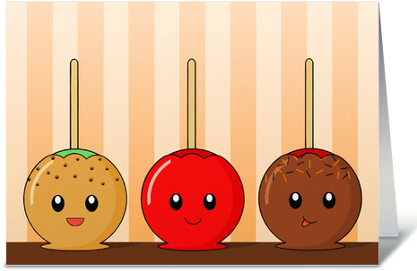 Send This Greeting Card Designed By Sugar N Spice - Süßigkeits-äpfel Karte - Free Transparent PNG Clipart Images Download. - Apple Transparent PNG Free Download