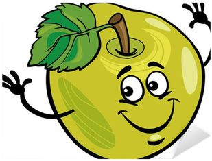 Funny Apple Fruit Cartoon Illustration Sticker • Pixers® - Obst Funny - Free Transparent PNG Clipart Images Download. - Apple Transparent PNG Free Download